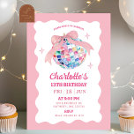 Pink Bow Coquette Disco Ball Girl Birthday Invitation<br><div class="desc">Pink Bow Coquette Birthday Invitation,  Pink Disco Ball Girl Birthday Invitation,  Pink Retro Disco Birthday Invitation, </div>