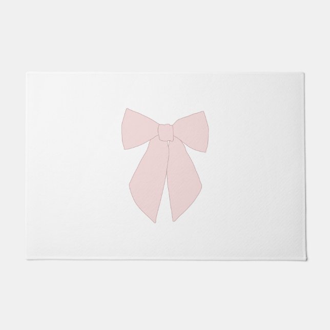 Pink Bow Coquette Doormat (Front)