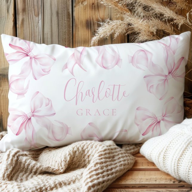 Pink Bow Coquette Girl Decorative Cushion (Creator Uploaded)