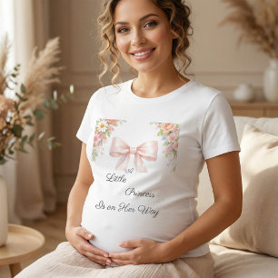 Pink Bow Coquette Little Princess Baby Girl Shower Tri-Blend Shirt