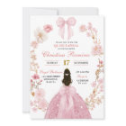 Pink Bow coquette Princess floral Quinceanera