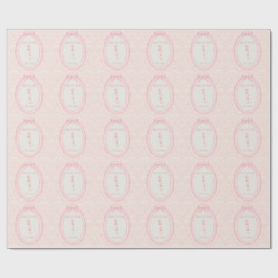 Pink Bow Coquette Silly Goose 1st Birthday  Wrapping Paper