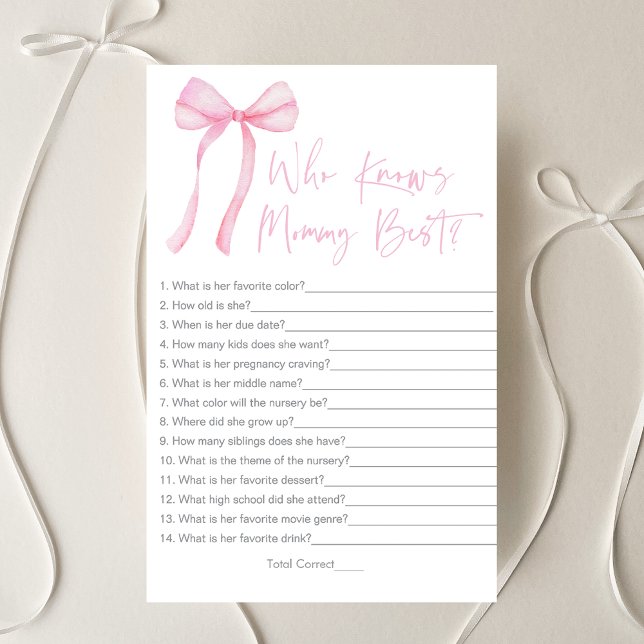 Pink Bow Coquette Who Knows Mummy Best Game (Creator Uploaded)