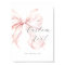 Pink Bow Custom Text Table Sign