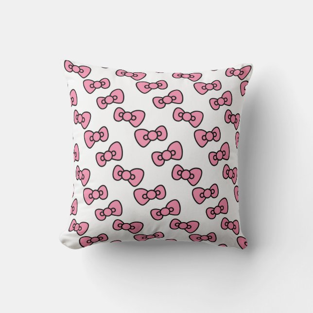 Pink Bow Delight Cushion (Front)