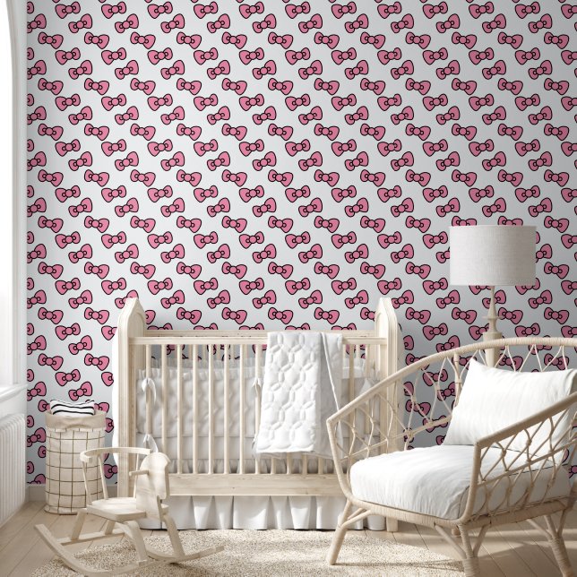 Pink Bow Delight Wallpaper (Kids)