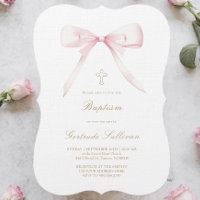  pink bow design | Baptism
