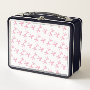 Pink Bow Dreams Lunch Box Cute Coquette Pink Bow