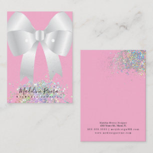 Pink Bow Earring Display Card