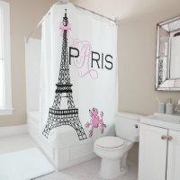 Pink Bow Eiffel Tower Paris France Poodle Custom