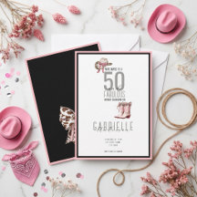 Pink Bow Elegant 50 and Fabulous Birthday