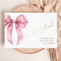 Pink Bow Elegant Baby Shower