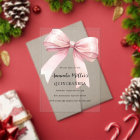 Pink bow elegant Quinceanera luxury clear