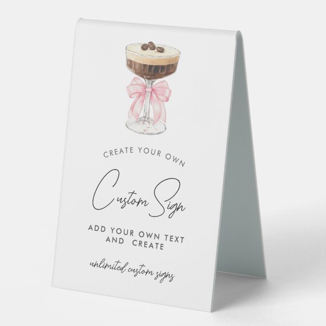 Pink Bow Espresso Martini Custom (Front)