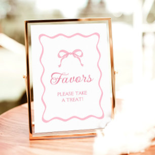 Pink Bow Favour Poster