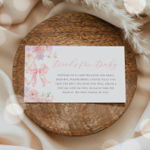 Pink Bow Floral Girl Baby Shower Books For Baby