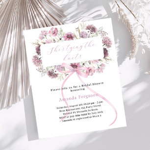 Pink bow floral She's tying the Knot Bridal Shower