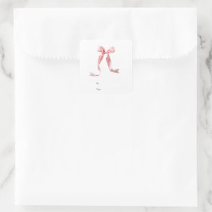 Pink Bow Gift Tag
