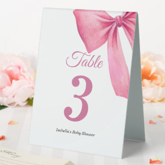 Pink Bow Girl Baby Shower