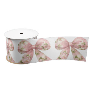 Pink Bow Girl Baby Shower Satin Ribbon