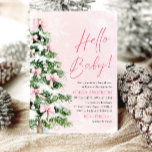 Pink Bow Girl Christmas Hello Baby Baby Shower Invitation<br><div class="desc">Add a festive and sweet touch to your celebration with the Pink Bow Girl Christmas Hello Baby Baby Shower Invitation! Featuring an adorable pink bow and cheerful Christmas elements, this invitation is perfect for welcoming your baby girl during the holiday season. The elegant design sets the tone for a cosy,...</div>