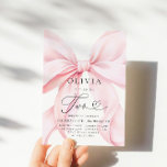 Pink Bow Girl Second Birthday  Invitation<br><div class="desc">Celebrate in Style with Our Elegant Pink Bow 2nd Birthday Invitation. Make your little girl's 2nd birthday unforgettable with this beautifully designed invitation featuring a soft watercolor pink bow and elegant modern typography. Perfect for a girly,  chic,  and timeless celebration.</div>