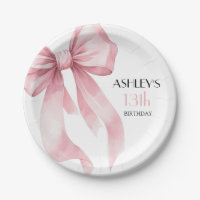 Pink Bow Girls Birthday