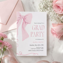 Pink Bow Graduation Coquette Aesthetic