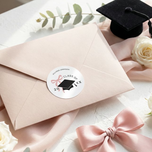 Pink Bow Graduation Envelope Seal (Creator Uploaded)