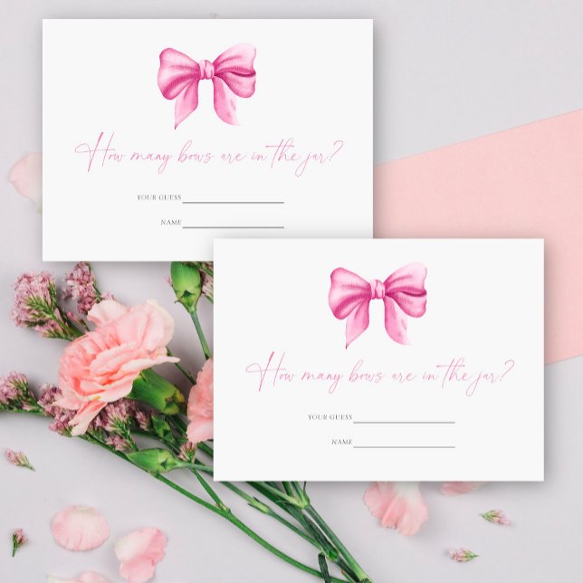 Pink bow - Guess how many bows game Enclosure Card (Creator Uploaded)