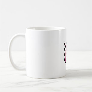 Pink Bow Halloween Pumpkin With Kitten Cat Skulls  Coffee Mug