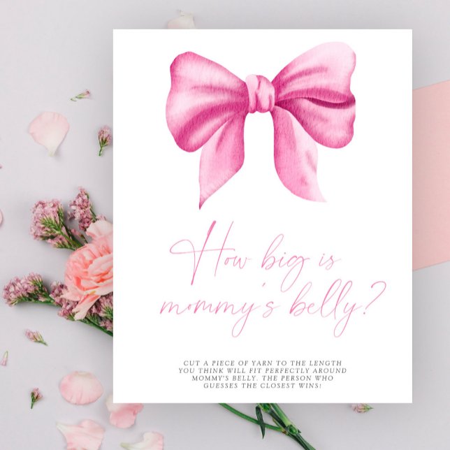 Pink bow - how big is mummy's belly game  poster (Creator Uploaded)