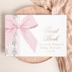 Pink Bow Love Shack Baby coquette Baby Shower Guest Book