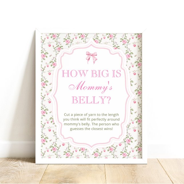 Pink Bow Love Shack How Big is Mummy's Belly Poster (Creator Uploaded)