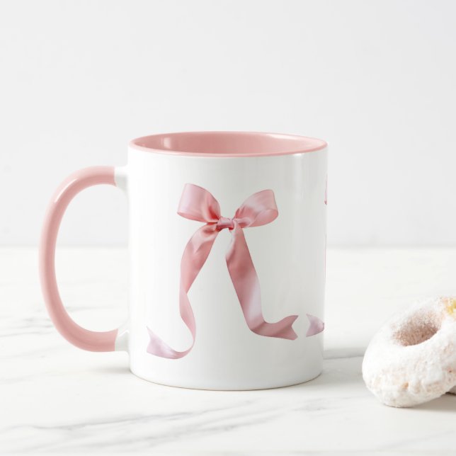 Pink Bow Mug (With Donut)