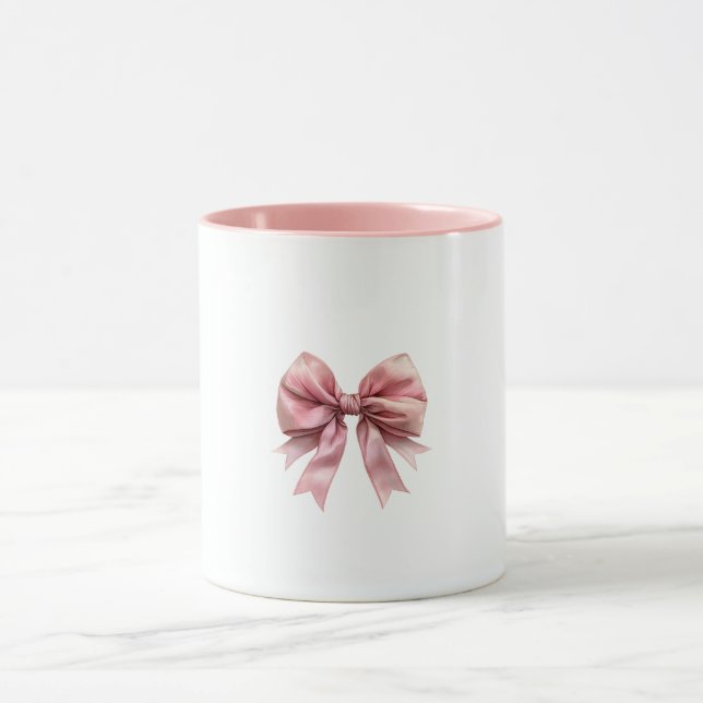 Pink bow mug (Center)