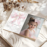 Pink Bow Onederful girl 1st Birthday Photo