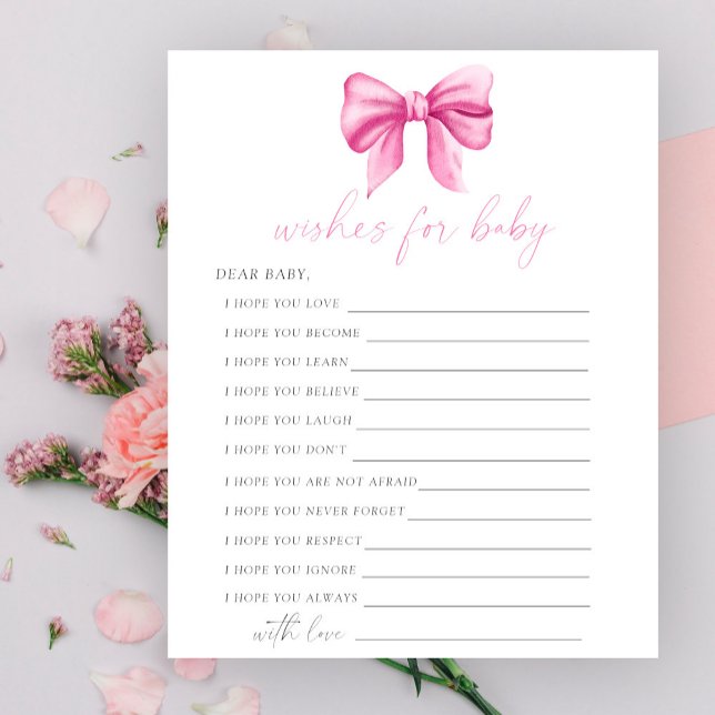 Pink bow - Party game | wishes for baby game (Creator Uploaded)