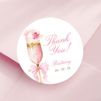 Pink Bow Petals Prosecco Bridal Shower