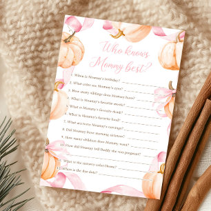 Pink Bow Pumpkin Who Knows Mummy Best Game