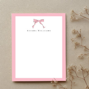 Pink Bow Ribbon Coquette Card
