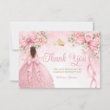 Pink Bow Ribbon Girl Quinceañera Dress Crown