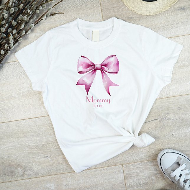 Pink Bow Ribbon Mummy To Be T-Shirt (Creator Uploaded)
