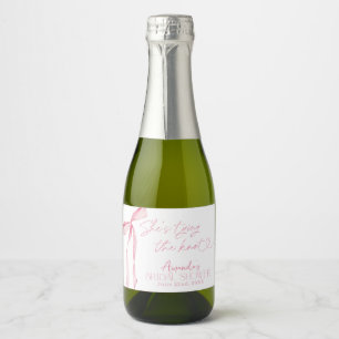 Pink Bow She's Tying the Knot Bridal Shower Labels