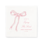 Pink Bow She's Tying The Knot Bridal Shower