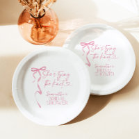 Pink Bow Shes Tying The Knot Bridal Shower