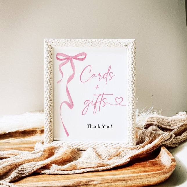 Pink Bow Shes Tying The Knot Cards and GIfts Sign (Creator Uploaded)