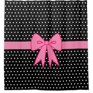Pink Bow Shower Curtain