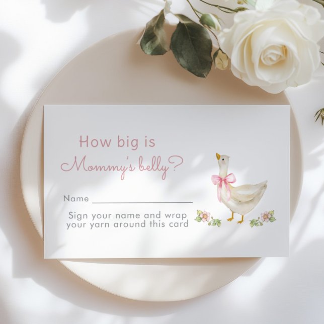 Pink Bow Silly goose How big is belly Enclosure Card (Creator Uploaded)