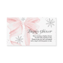 Pink Bow Snow in Love Display Shower